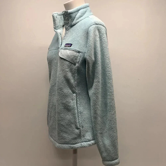 Patagonia Re Tool Snap T Fleece Pullover Sweater Light Blue Aqua Womens S Small - Picture 6 of 10
